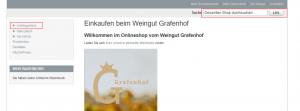 Onlineshop Startseite Weingut Grafenhof