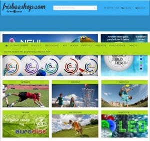 Startseite von Frisbeeshop.com