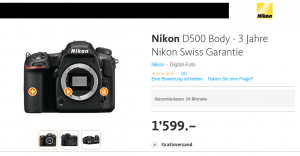 Body Nikon D500 
