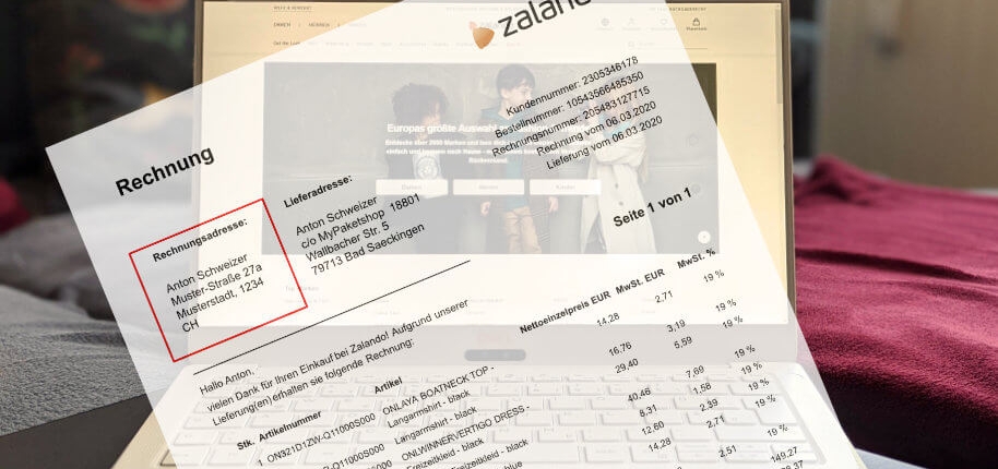 Titelbild Online-Rechnung Zalando