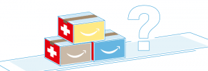 Amazonpakete auf Förderband
